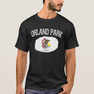 T-shirt ORLAND PARK IL ILLINOIS Drapeau Vintage USA Sports