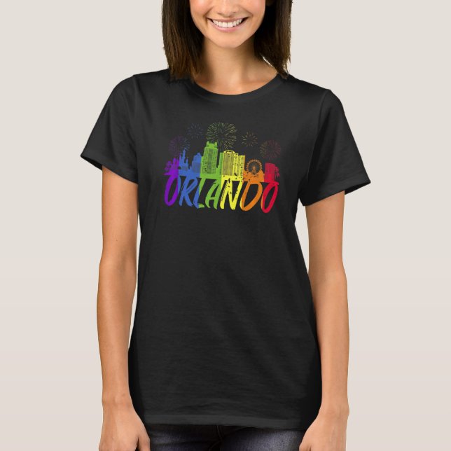 T-shirt Orlando Skyline Pride Parade Orlando (Devant)