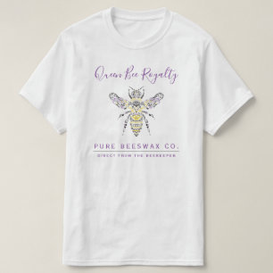 T-shirt Ornate Bee Custom Beeswax Logo