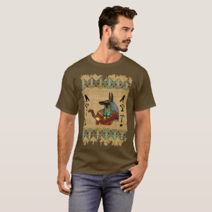 T-shirt Ornement d'Anubis d'Egyptien sur le papyrus