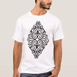T-shirt Ornement Floral Élégant et Sombre – Botanique Déco