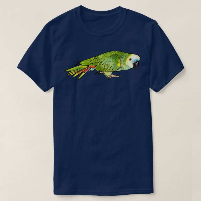 T-shirt Ornery Blue Frontière Amazon Parrot (Design devant)