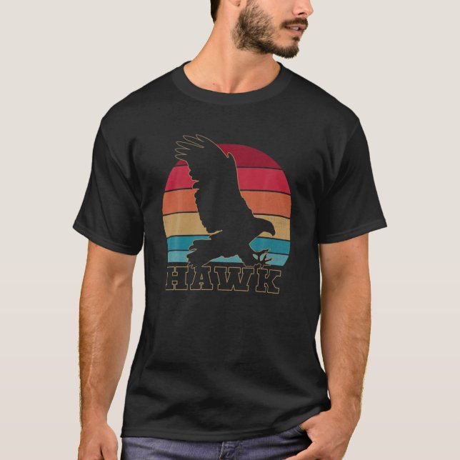 T-shirt Ornithologie du coucher de soleil de la faucille v (Devant)