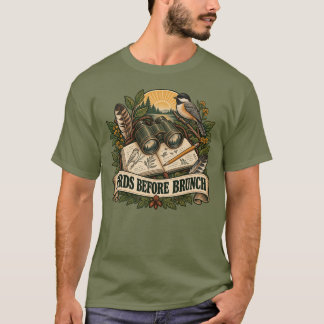 T-Shirt Ornithologie, Oiseaux Avant le Petit Déjeu