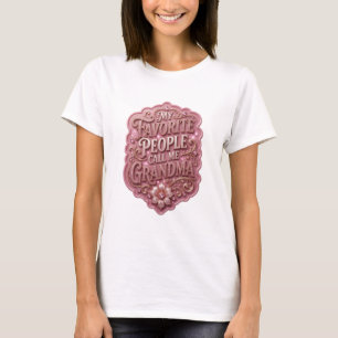 T-shirt Orpailleur doré MES GENS PRÉFÉRÉS M'APPELLENT MAMI