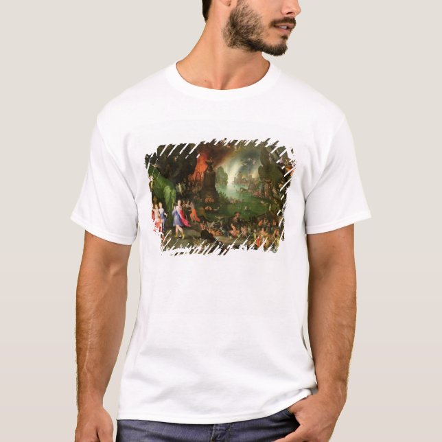 T-shirt Orphée avec une harpe jouant à Pluton (Devant)