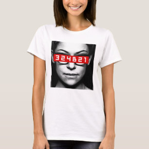 T-shirt Orphelin noir   Cosima - Numéro de balise