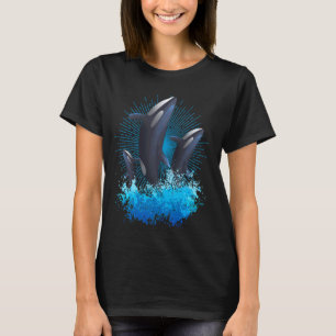 T-shirt Orque Baleine Océan Animal Dauphin Mer Orque Poiss