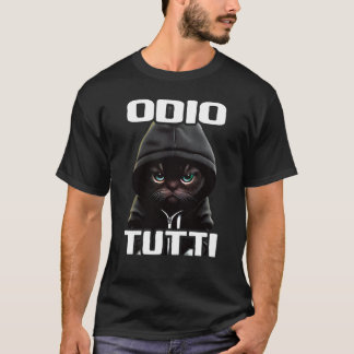 T-shirt Orso Divertente Regalo I Hate People I Odio Tutti