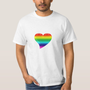 T-shirt orteils coeur arc-en-ciel couleurs lgbt lgbtq