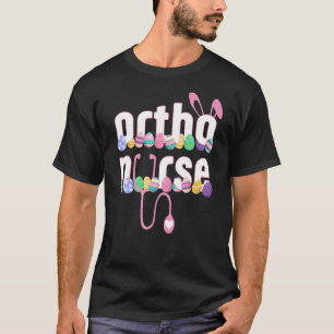 T-shirt Ortho Infirmière Stethoscope Happy Pâques mignonne