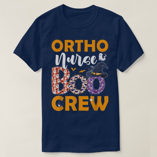 T-shirt Ortho Nurse Boo Crew Spooky Boo Ghost Halloween Co (Design devant)