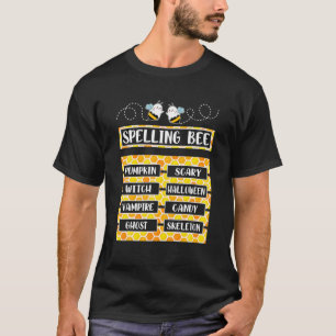 T-shirt Orthographe Bee Pun Halloween Costume Pour Enseign