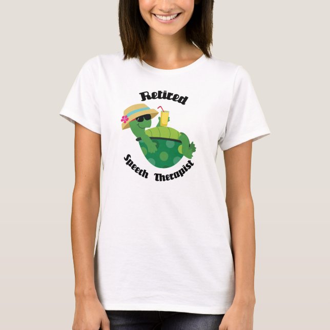 T-shirt Orthophoniste retraité (tortue) (Devant)