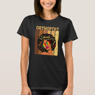 T-shirt Orthoptist Afro African American Women Black Histo