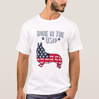T-shirt OS Aux États-Unis 4 juillet Corgi