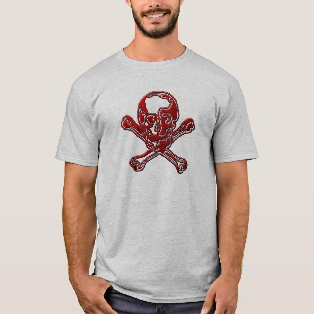 T-shirt Os de crâne et de croix (Devant)