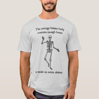 T-shirt Os squelettiques au corps humain moyen