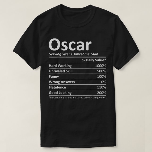T-shirt OSCAR Nutrition Funny Birthday (Design devant)