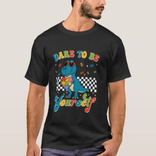 T-SHIRT OSE ÊTRE TOI-MÊME DINOSAURE VÊTEMENT POUR ENFANTS 
