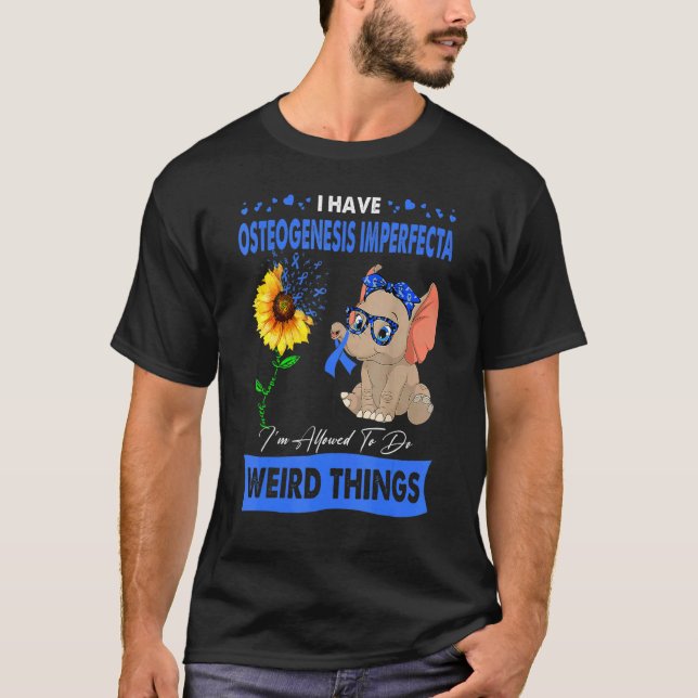 T-shirt Ostéogénèse Imperfecta Je suis autorisé à faire bi (Devant)