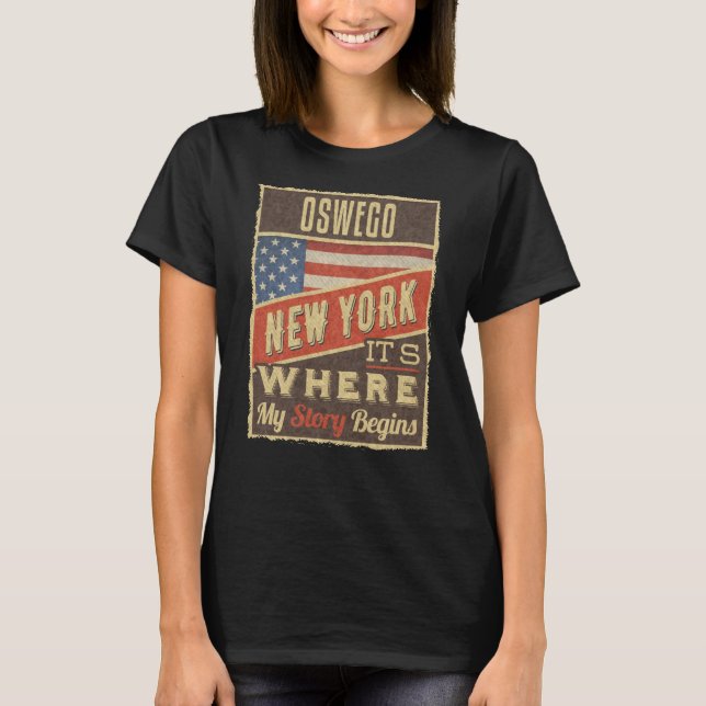T-shirt Oswego New York (Devant)