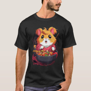 T-shirt Otaku Hamster Manger Japonais Ramen Noodles 2