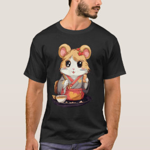T-shirt Otaku Hamster Manger Japonais Ramen nouilles 11