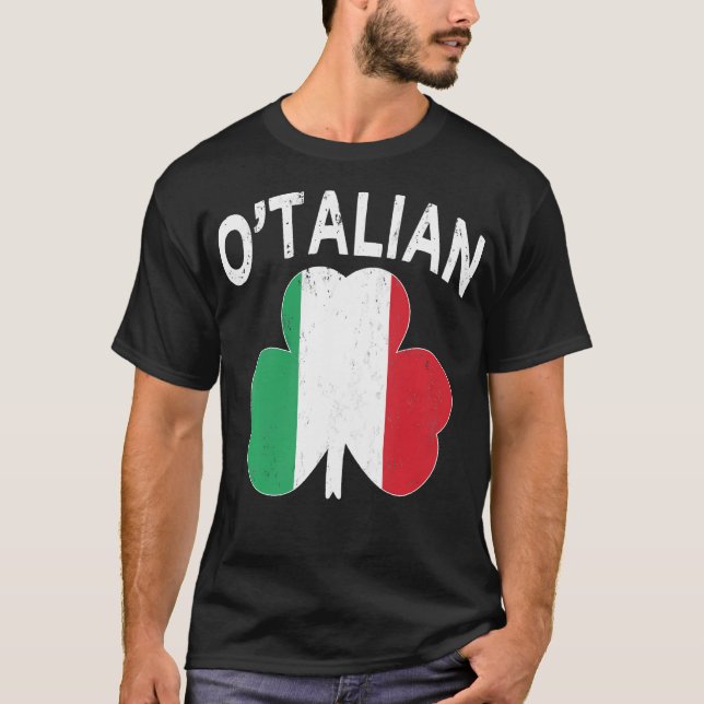 T-shirt O'Talian Italien Drôle Saint Patrick'S Day Italia  (Devant)