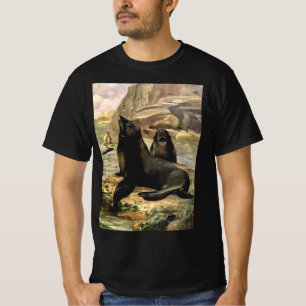 T-shirt Otaries de Californie par CE Swan, Animaux Vintage