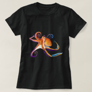 T-shirt Otopus vie marine aquarelle art