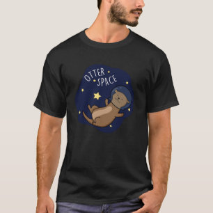 T-shirt Otter, astronaute de Otter Pun Dark BG