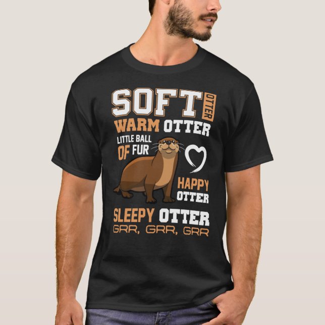 T-shirt Otter Cadeaux doux Otter chaud Otter Happy Otter F (Devant)