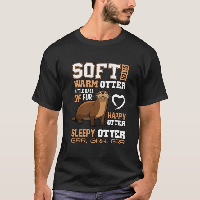 T-shirt Otter Cadeaux doux Otter chaud Otter Happy Otter F (Devant)