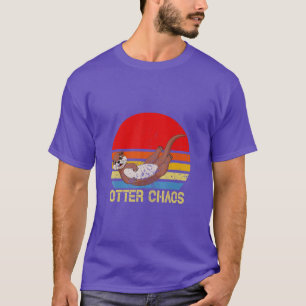 T-shirt Otter Chaos Hommes Femmes Mignonne Otter Lover Ani