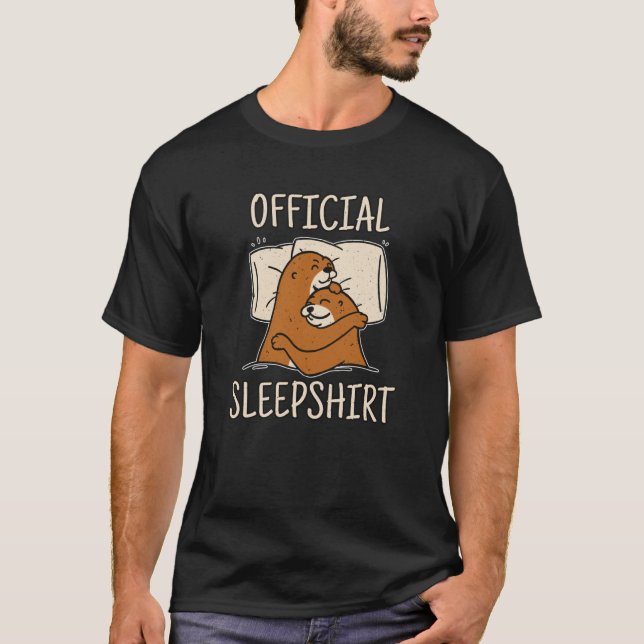 T-shirt Otter couchage parfait pour le sommeil de la loutr (Devant)