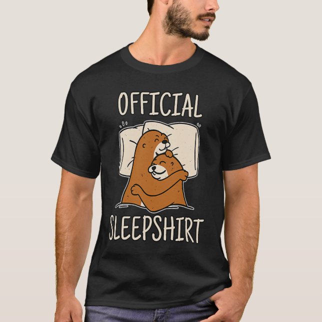 T-shirt Otter couchage parfait pour le sommeil de la loutr (Devant)