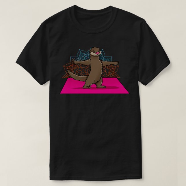 T-shirt Otter Doing Yoga (Design devant)