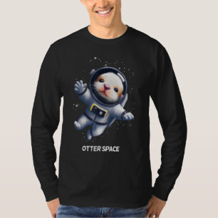 T-shirt Otter espace mignon pun animal astronaute espace g