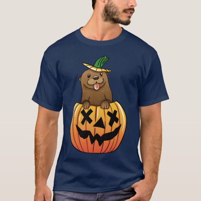 T-shirt Otter fille Halloween (Devant)