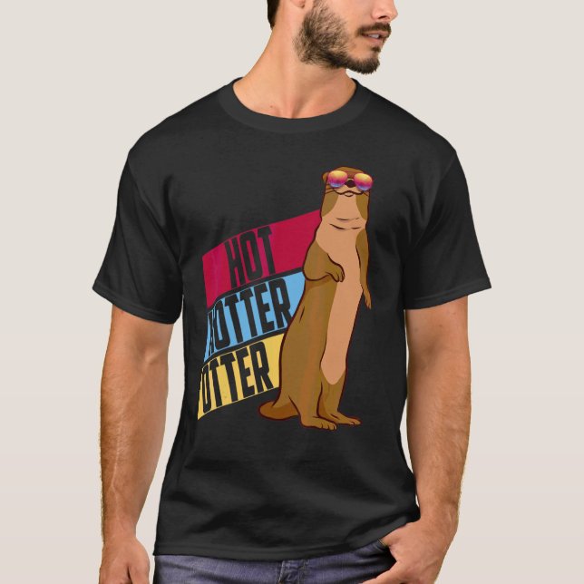 T-shirt Otter Hotter chaud mignon Otter Dit Eau Marten Zo (Devant)