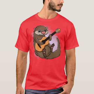 T-shirt Otter Jouer de la guitare