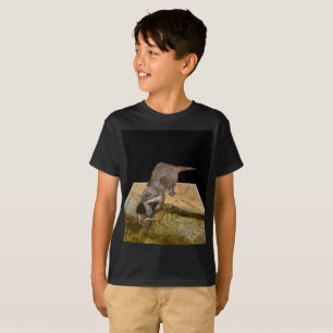 T-shirt Otter Mangeant Du Poisson Savoureux,