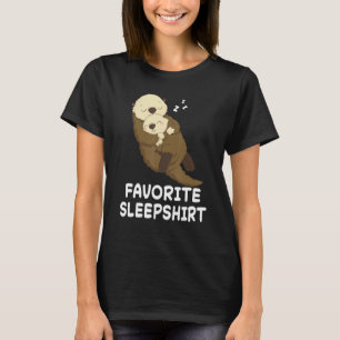 T-shirt Otter Otter Nap Dormir Pyjama Pyjama Nig