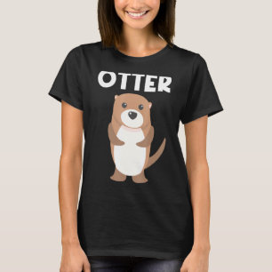 T-shirt Otter Pour Hommes Femmes Pup Aquatique Weasel Rive