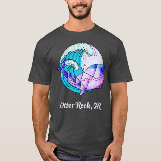 T-shirt Otter Rock Femme OU Peinture Japonaise Orca géomét