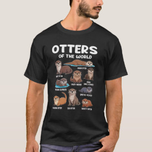 T-shirt Otter Sea Animaux Du Monde Chibi Otter Lover E