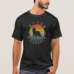 T-shirt Otter Whisperer Vintage Sunset Cute Women's River