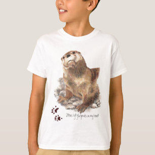 T-shirt Otters a laissé des empreintes sur mon coeur, drôl