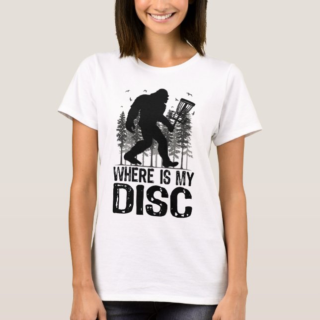 T-shirt Où est Mon Disque ? Bigfoot Disk Golf (Devant)